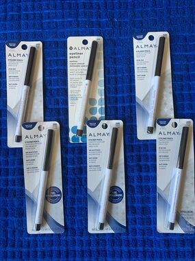 NEW AND SEALED- Almay Retractable Eyeliner Pencils - Black (6 Pack)